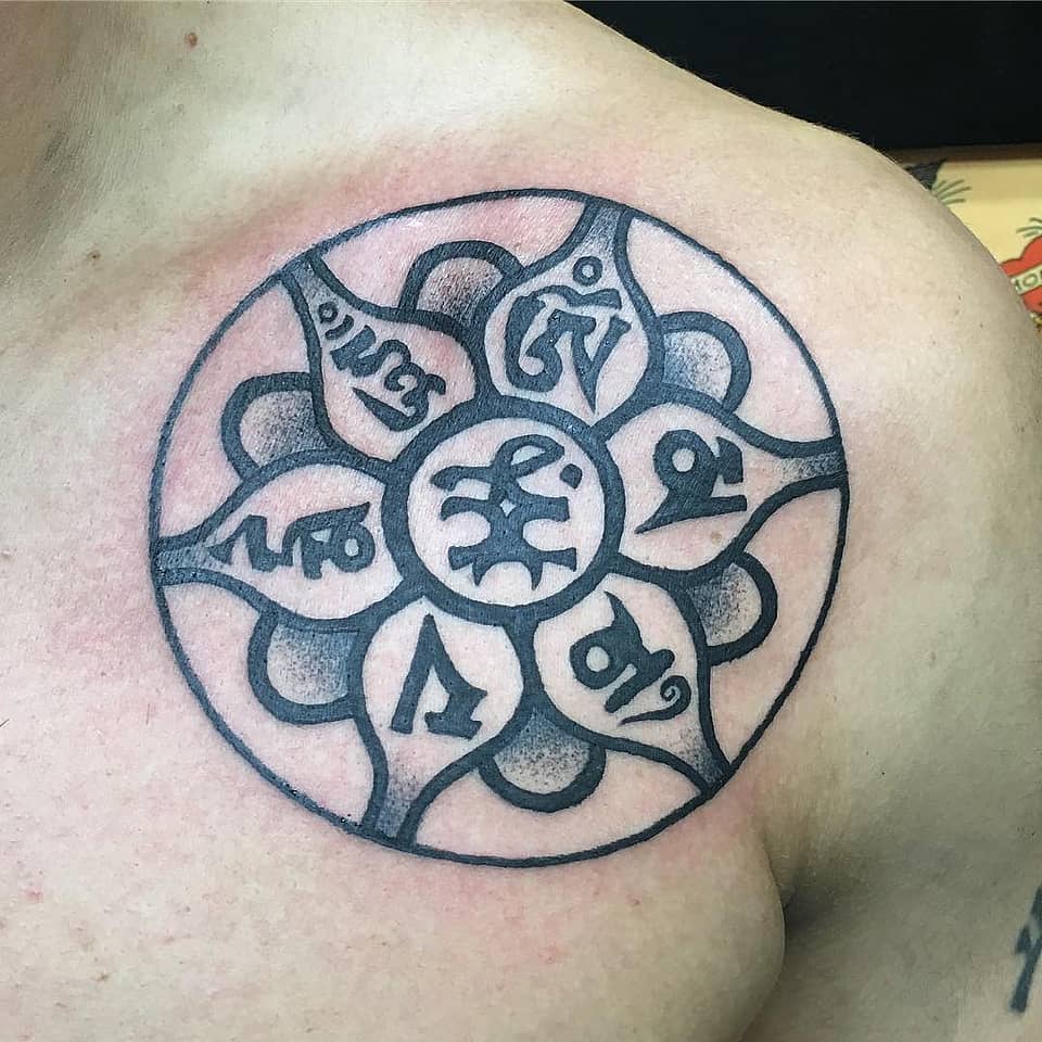 Eight-Petal Lotus Mantra Mandala