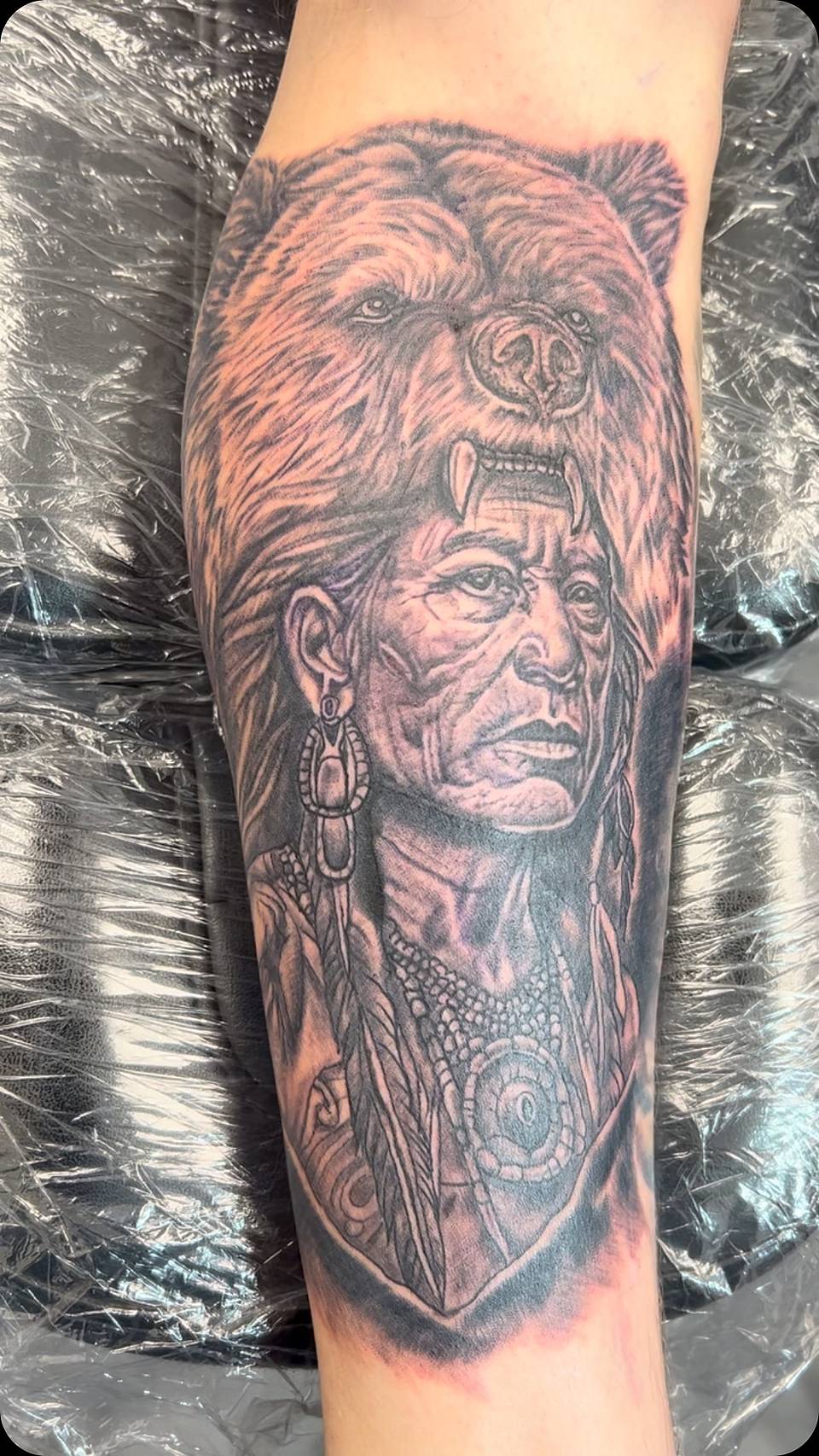 Elder with Bear Totem