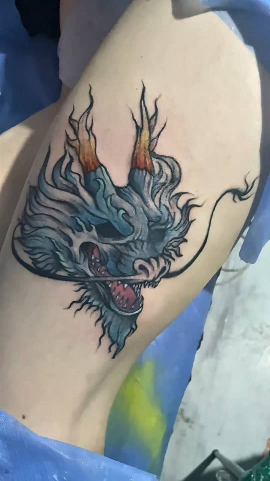Ember-Horn Dragon Head