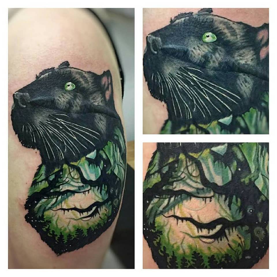Emerald-Eyed Panther in the Pines