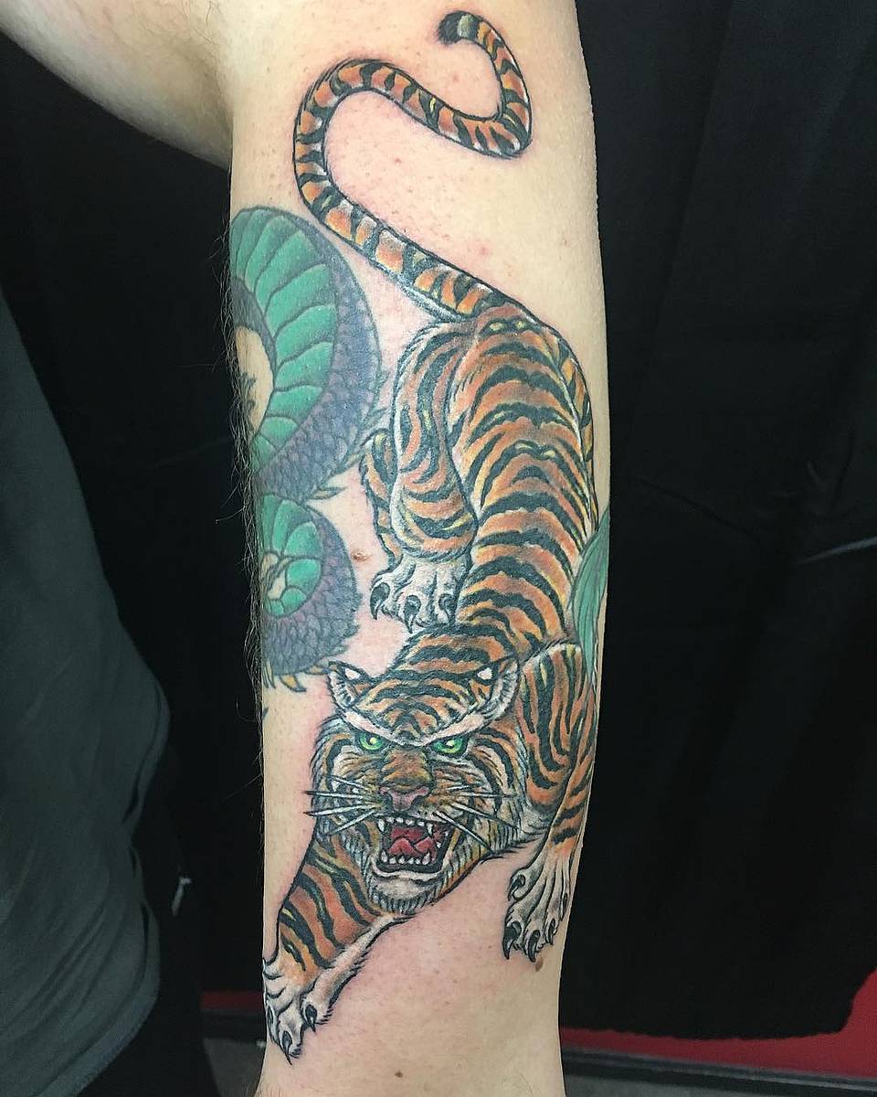 Emerald-Eyed Tiger and Serpent