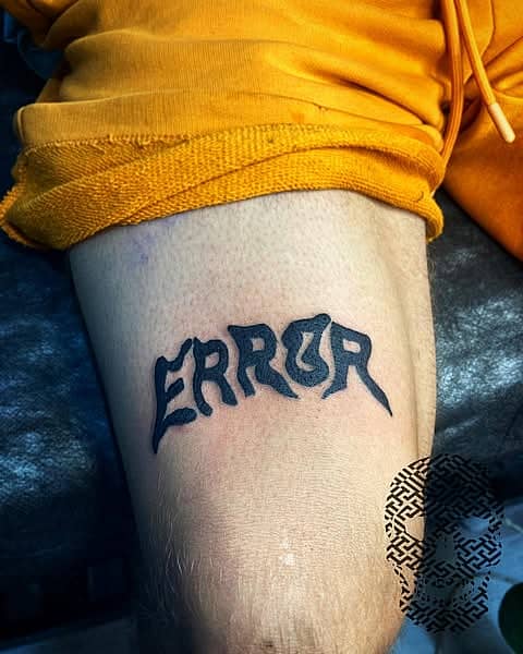 ERROR Blackwork Lettering