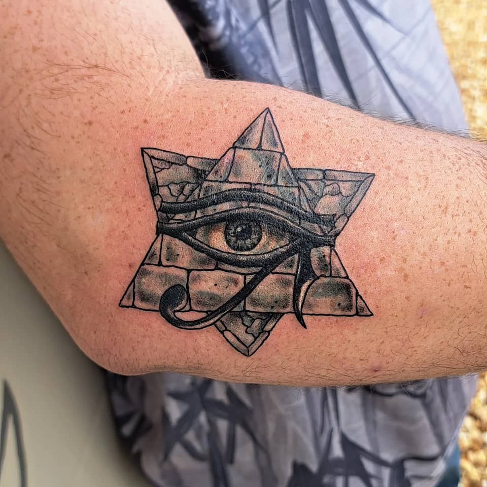 Eye of Horus in the Stone Star