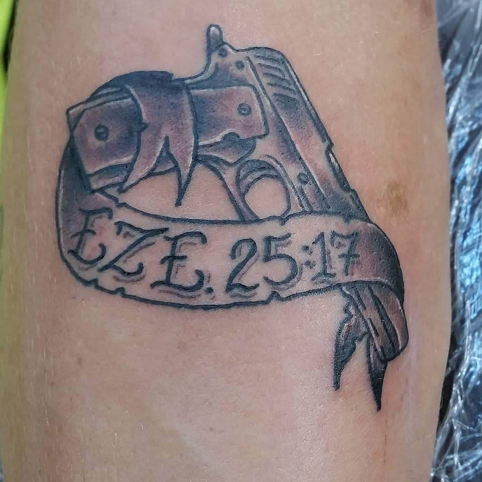 Ezekiel 25:17 Pistol Banner