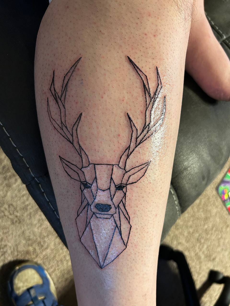 Faceted Geometric Stag Skull