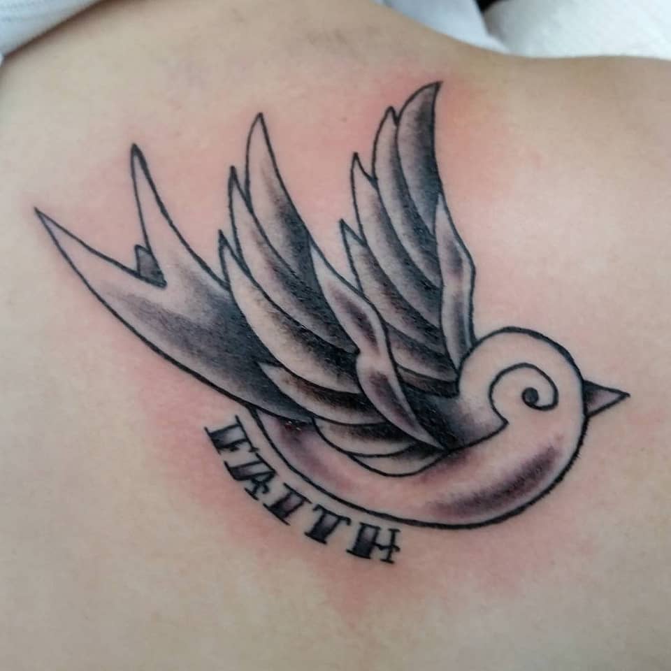 Faithful Dove in Flight