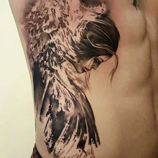 Fallen Angel Rib Portrait