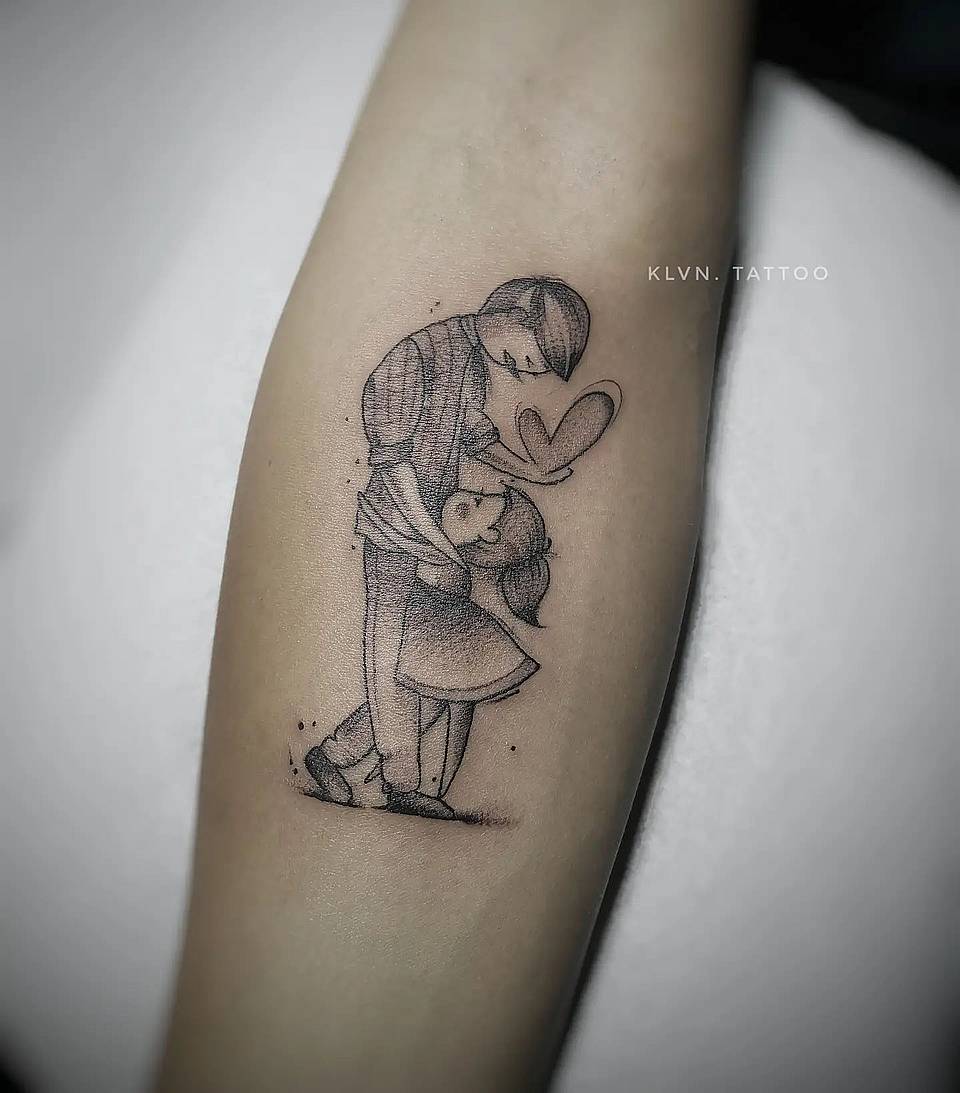 Father and Daughter Embrace