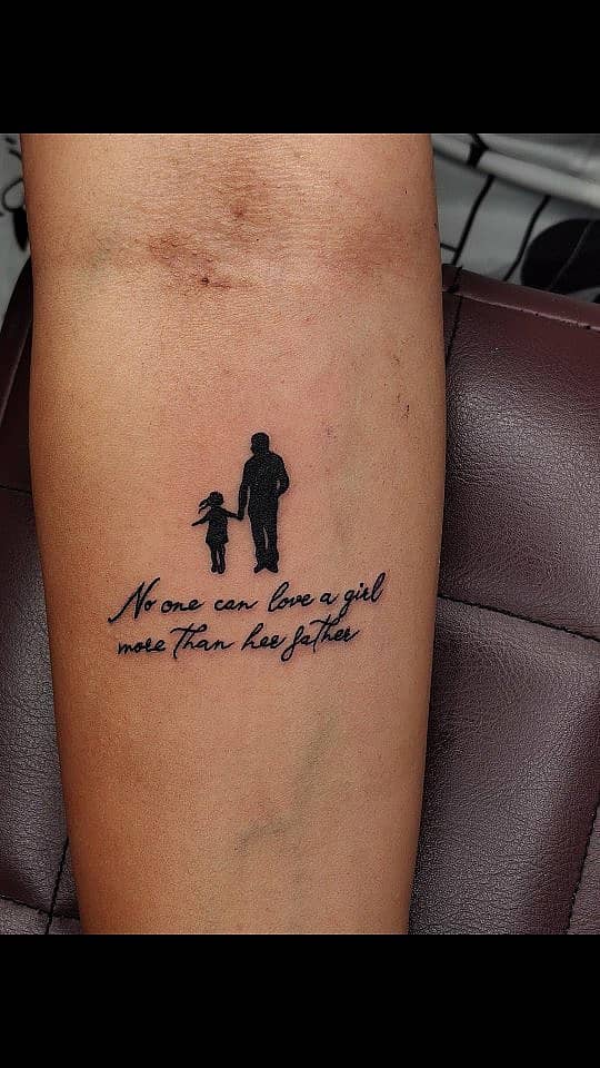 Father and Daughter Silhouette Quote