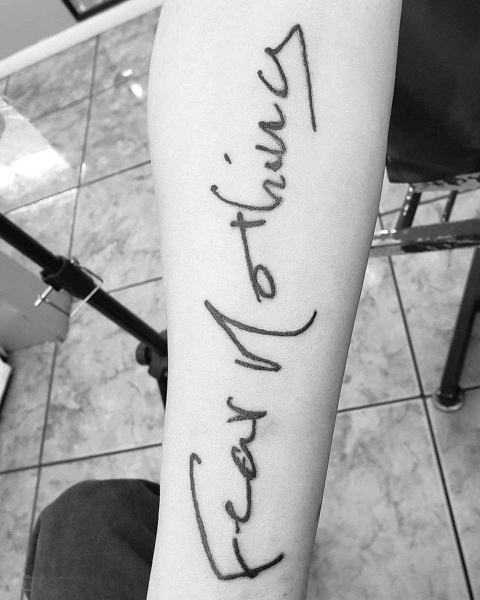 Fear Nothing Script Lettering