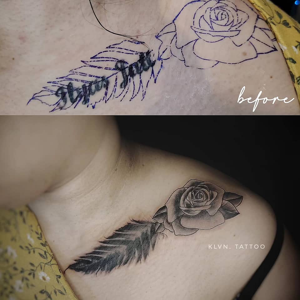 Feathered Rose Cover-Up
