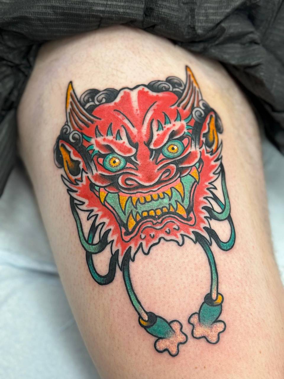 Fierce Red Oni Mask