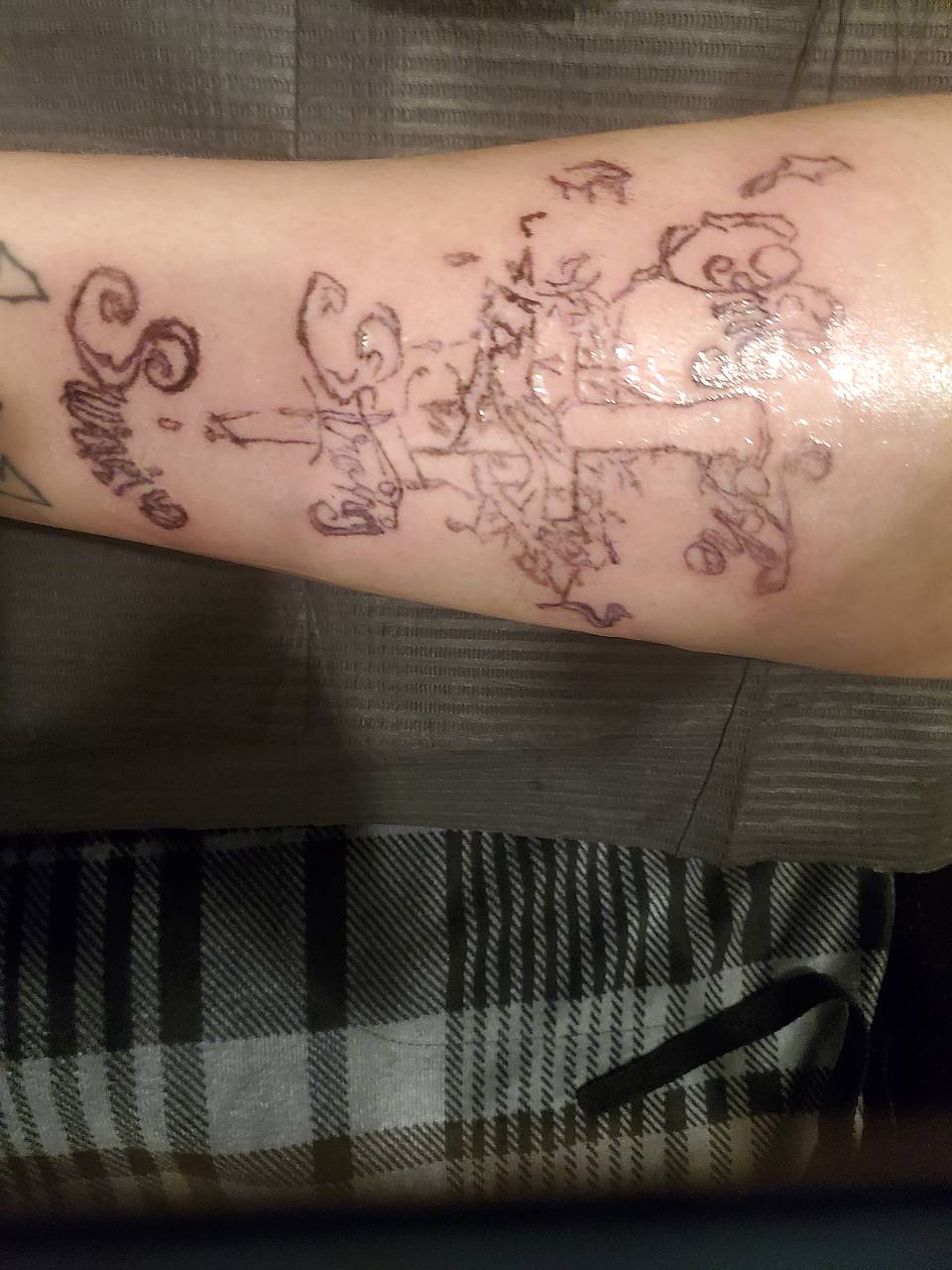 Filigree Cross with Script