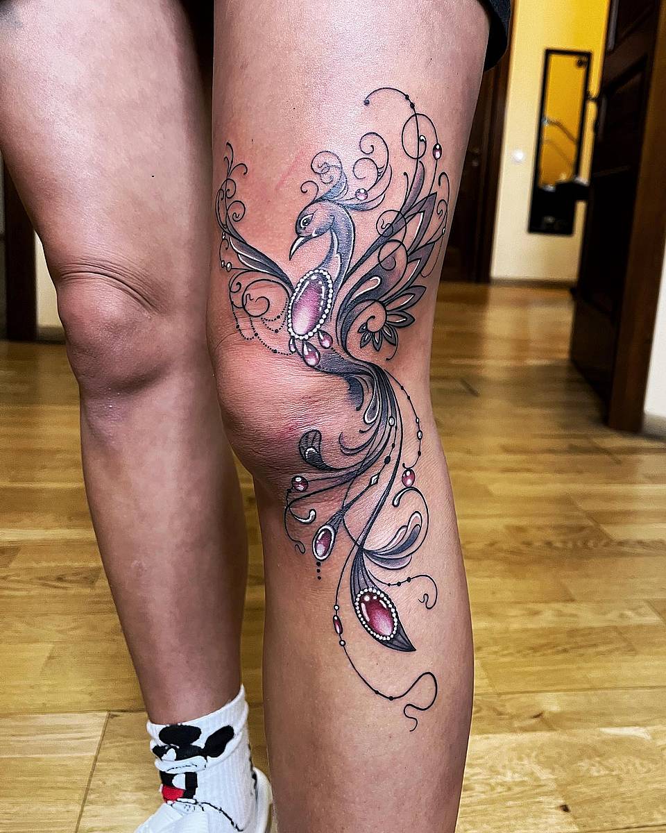 Filigree Peacock with Gemstone Accents