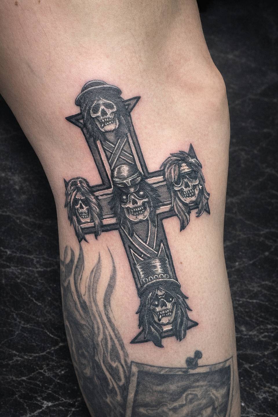 Five-Skull Gothic Cross