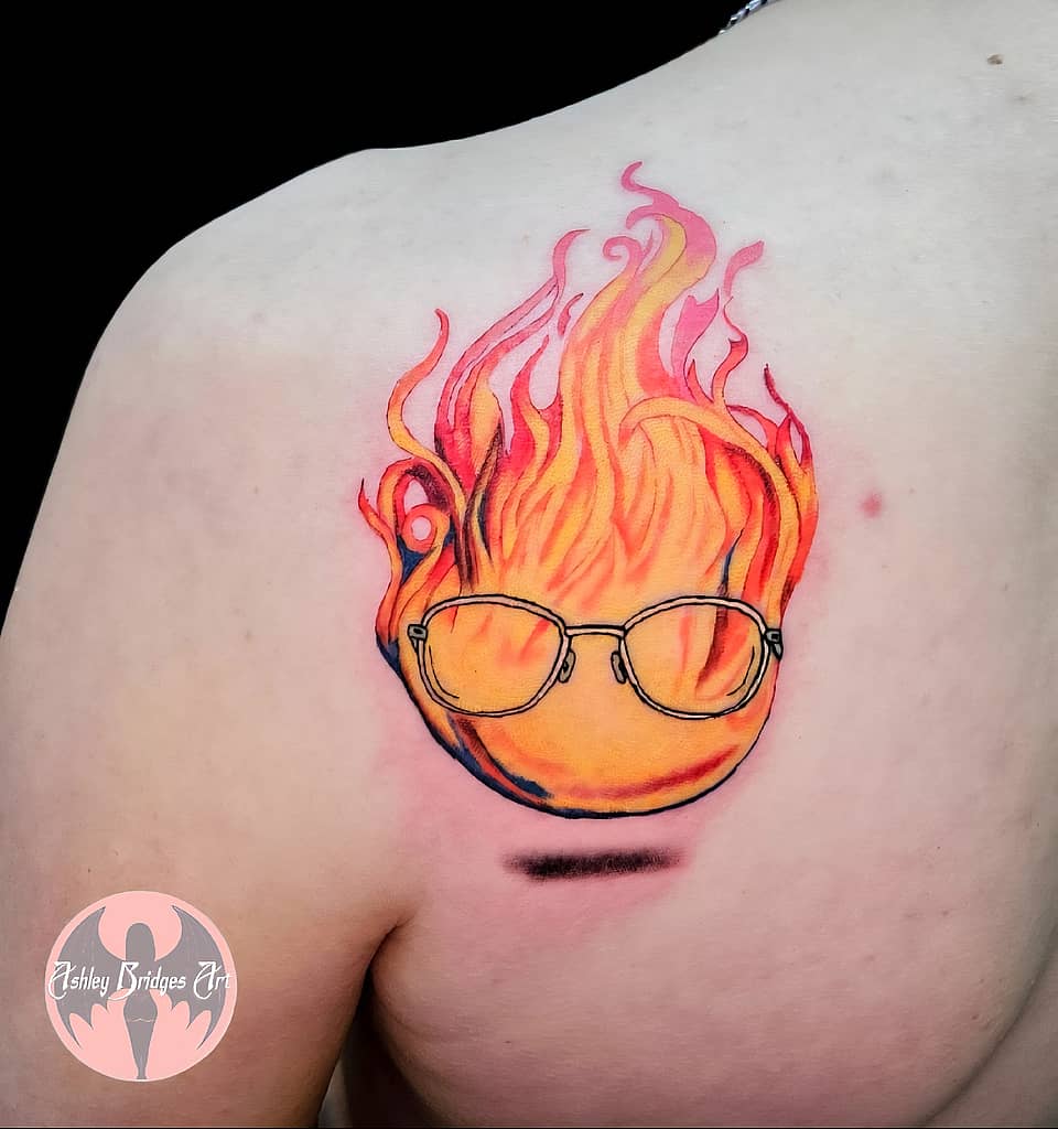 Flame Face with Glasses