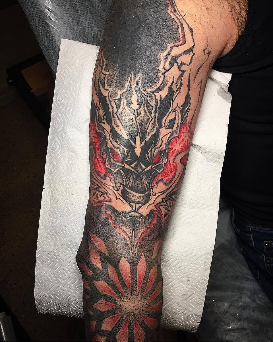 Flaming Oni Mask
