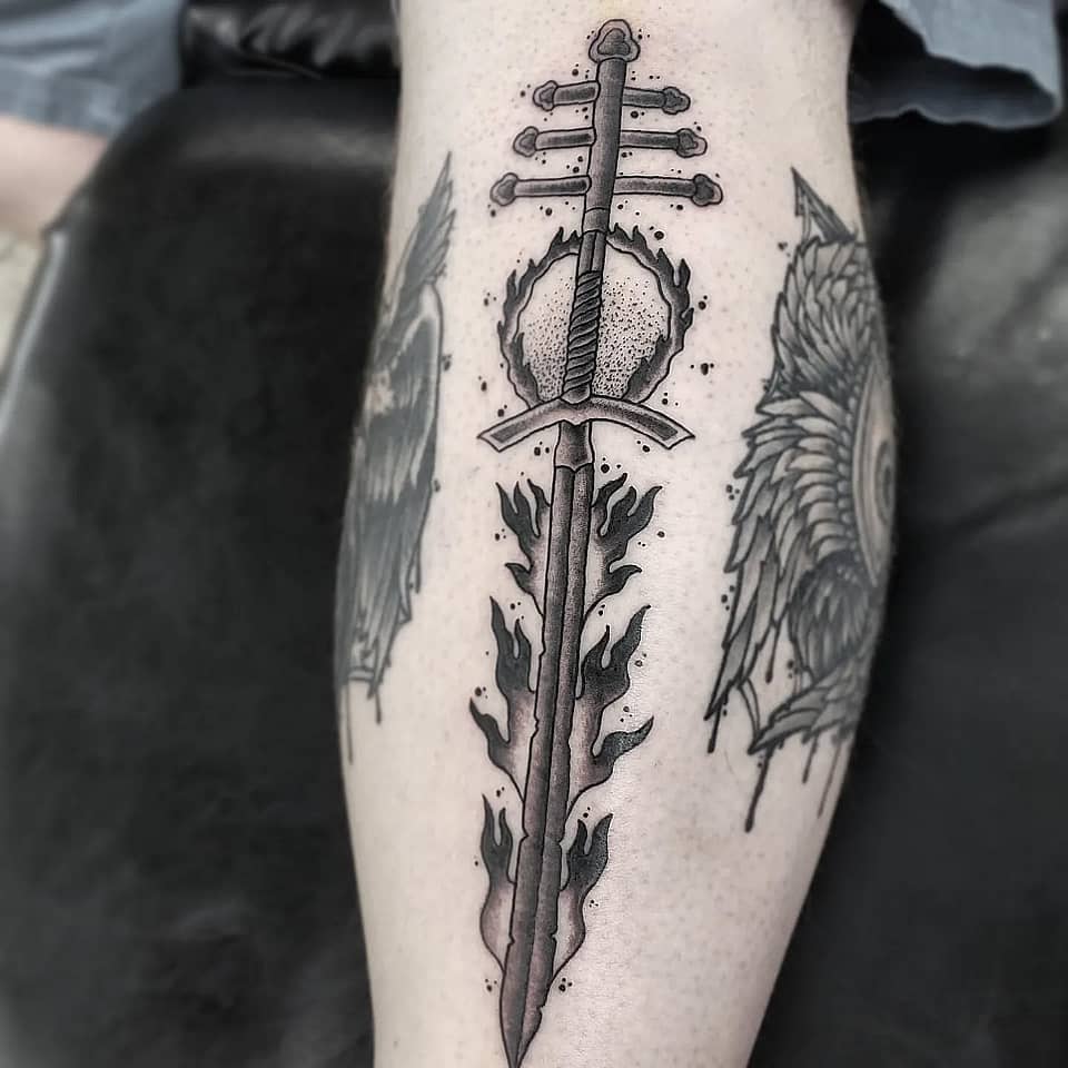 Flaming Sentinel Sword