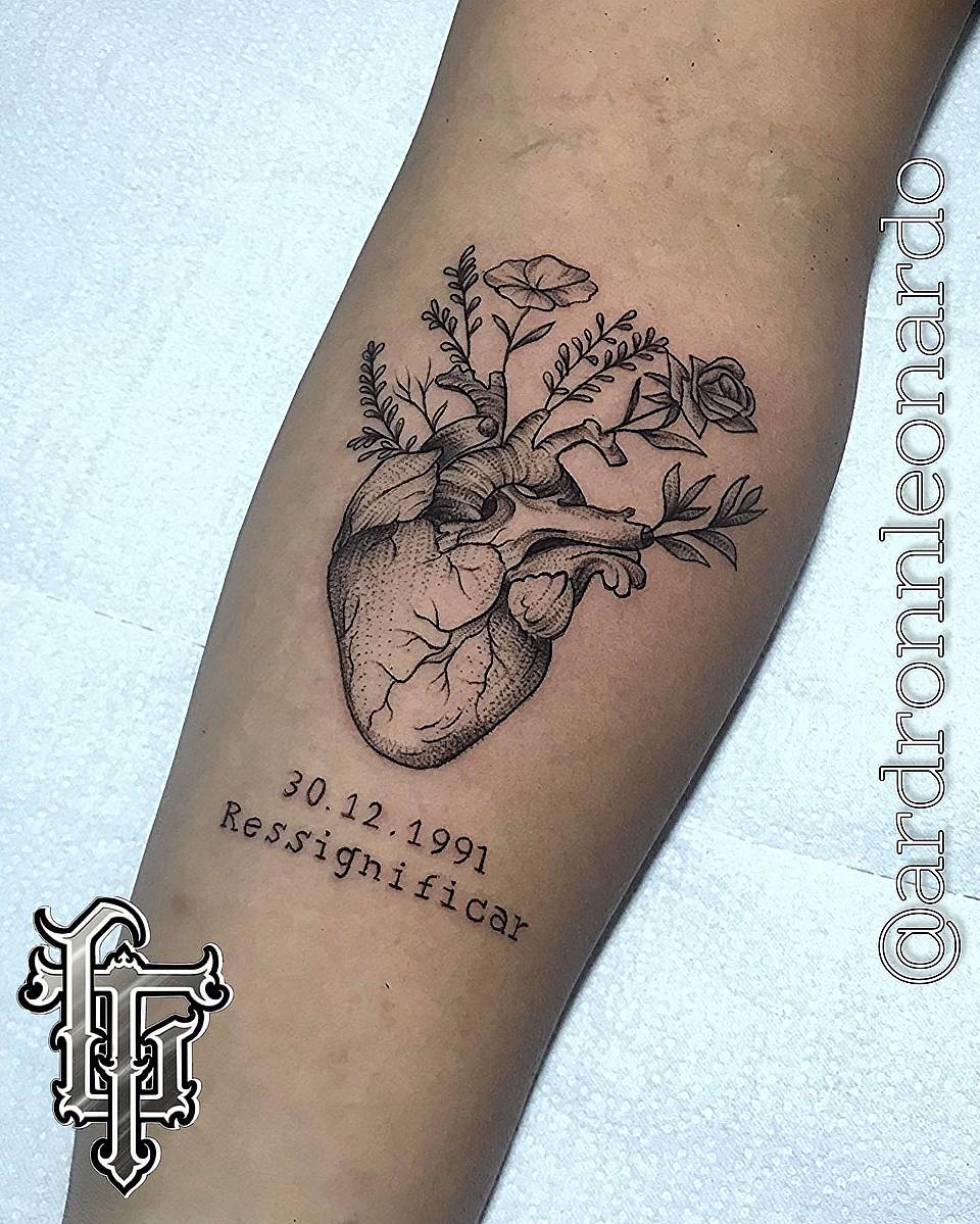 Floral Anatomical Heart