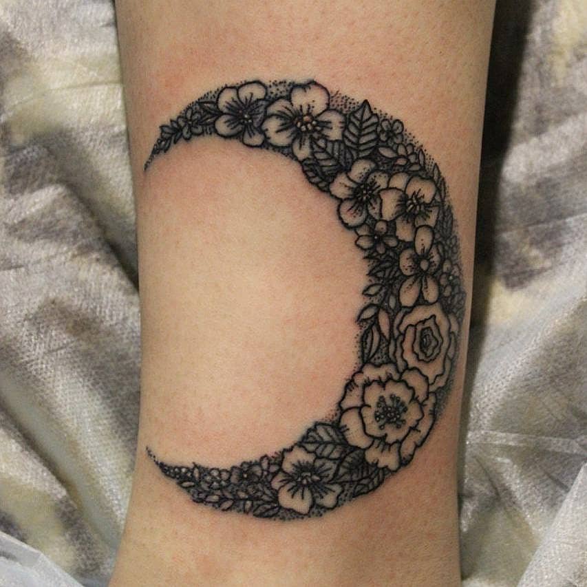 Floral Crescent Moon