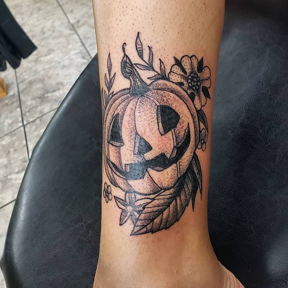 Floral Jack-o'-Lantern