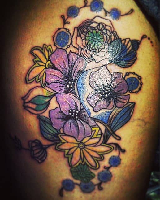 Floral Nymph Silhouette