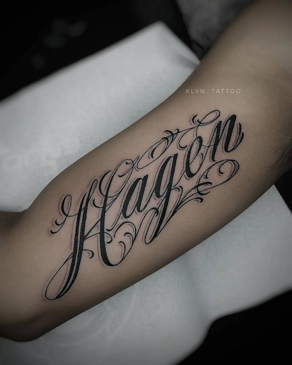 Flourished Script Name