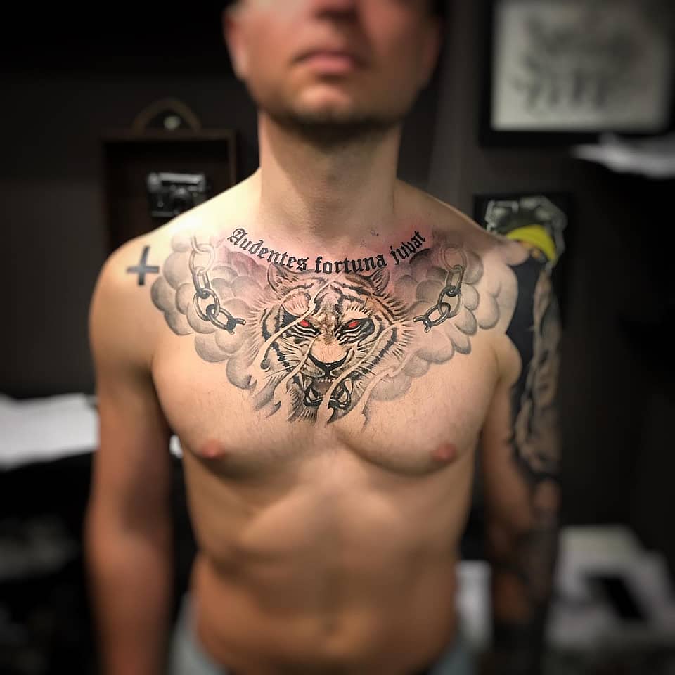 Fortune Favors the Bold Tiger Crest