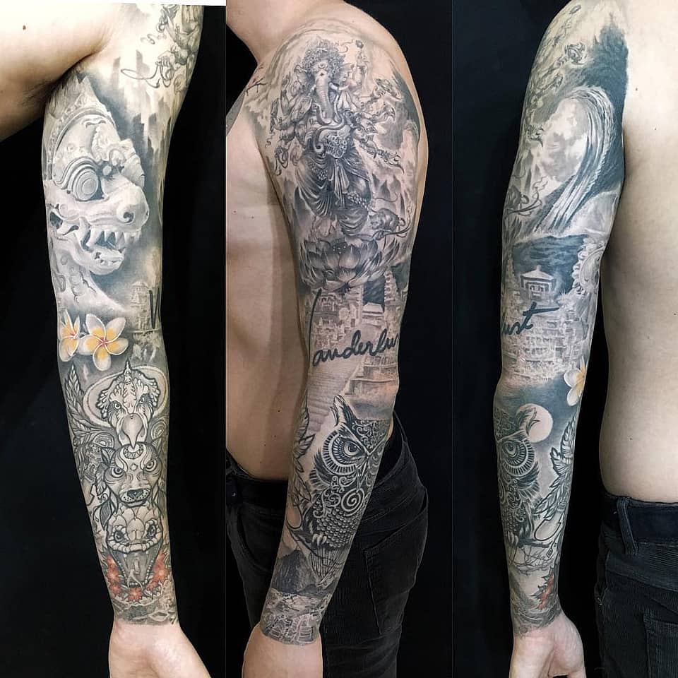 Ganesha & Owl Travel Sleeve
