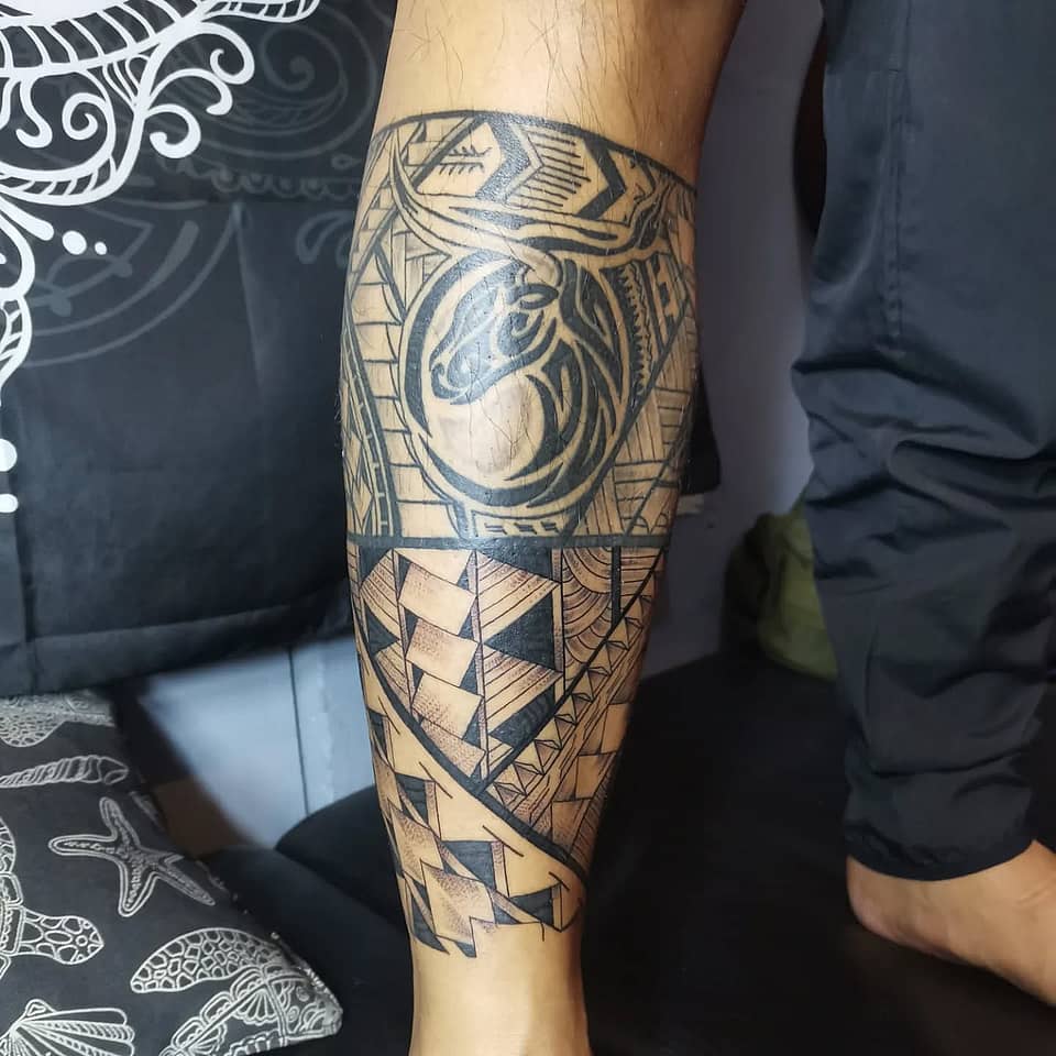 Gecko Polynesian Calf Band