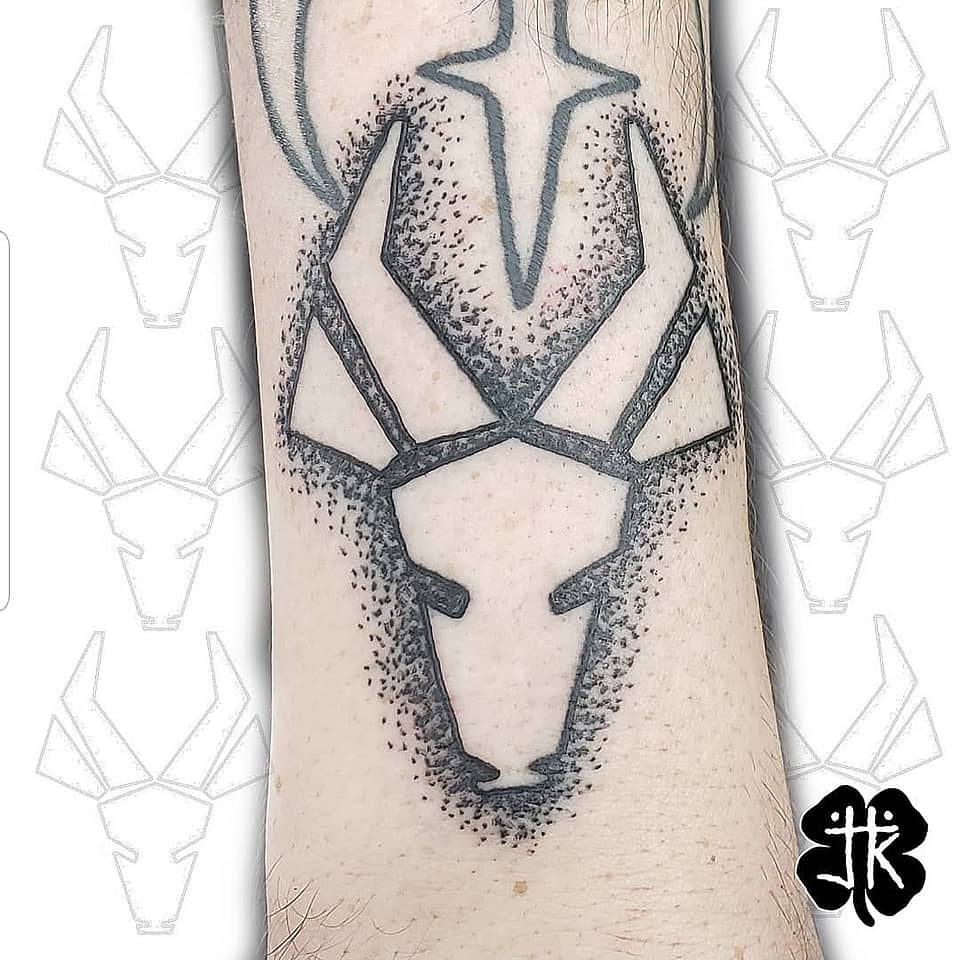 Geometric Antelope Emblem