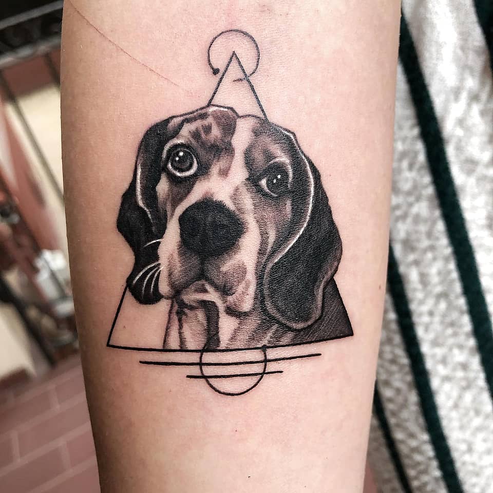 Geometric Beagle Portrait