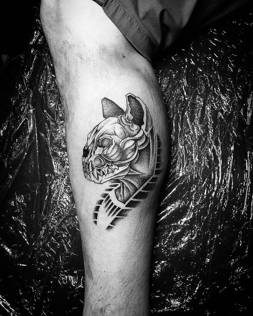 Geometric Feline Skull