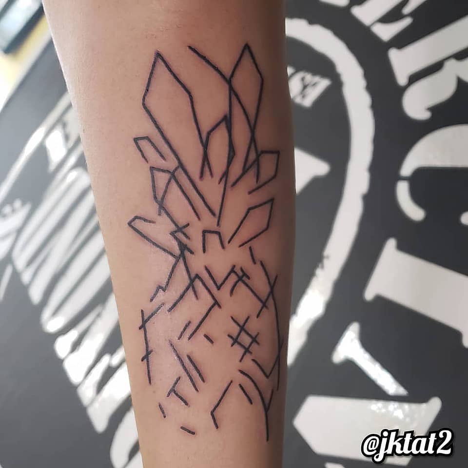 Geometric Pineapple Linework
