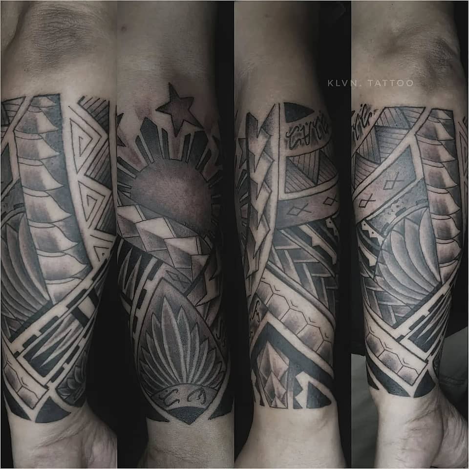 Geometric Polynesian Forearm Sleeve