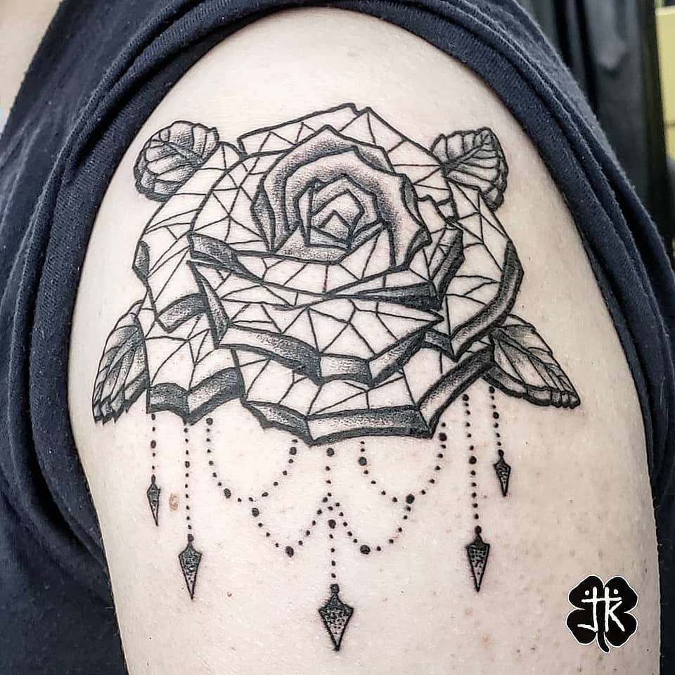 Geometric Rose Chandelier