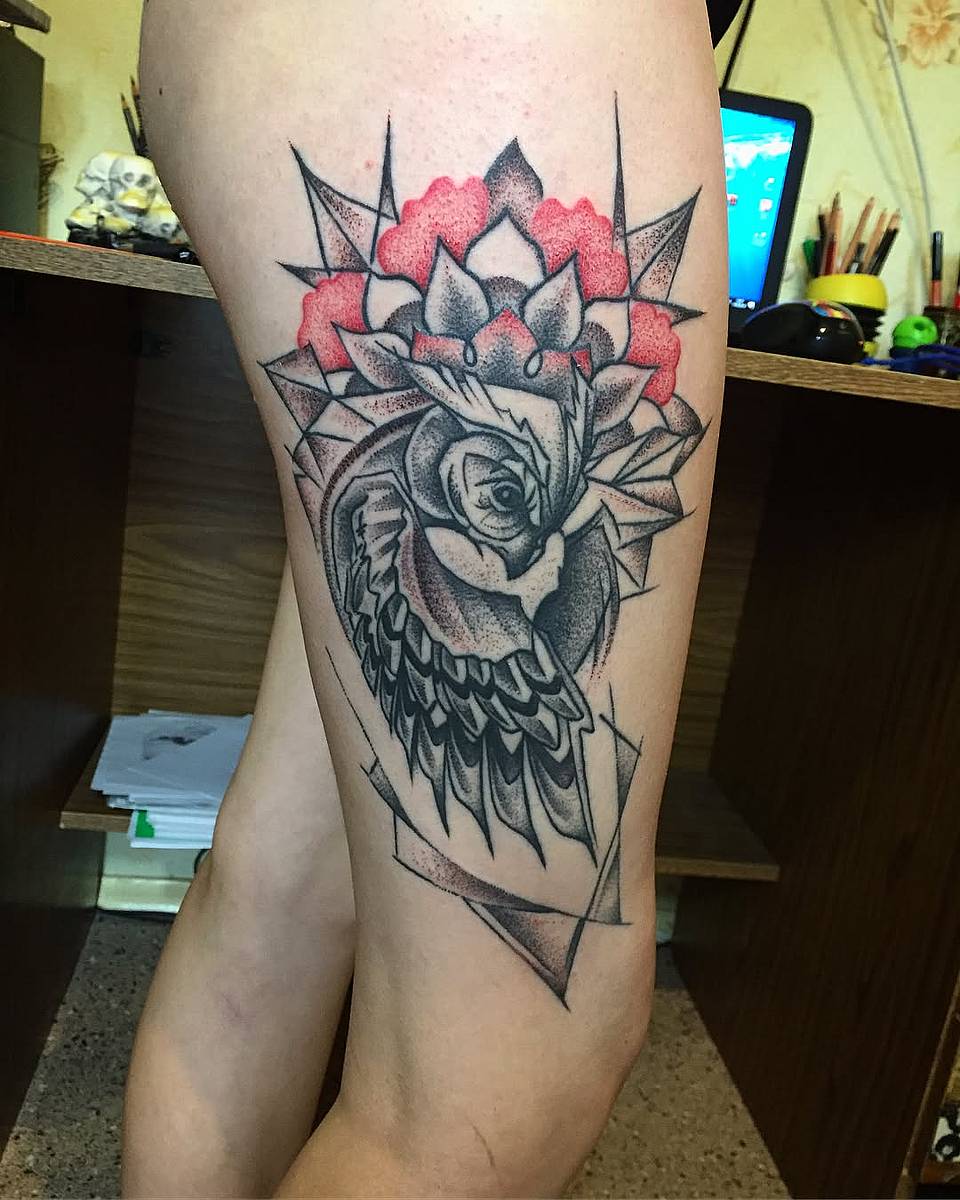 Geometric Rose Wing Mandala