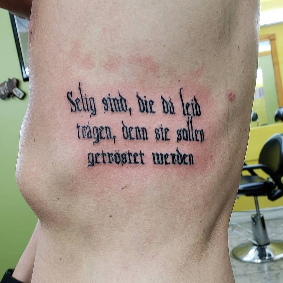 German Beatitude Blackletter Rib Script