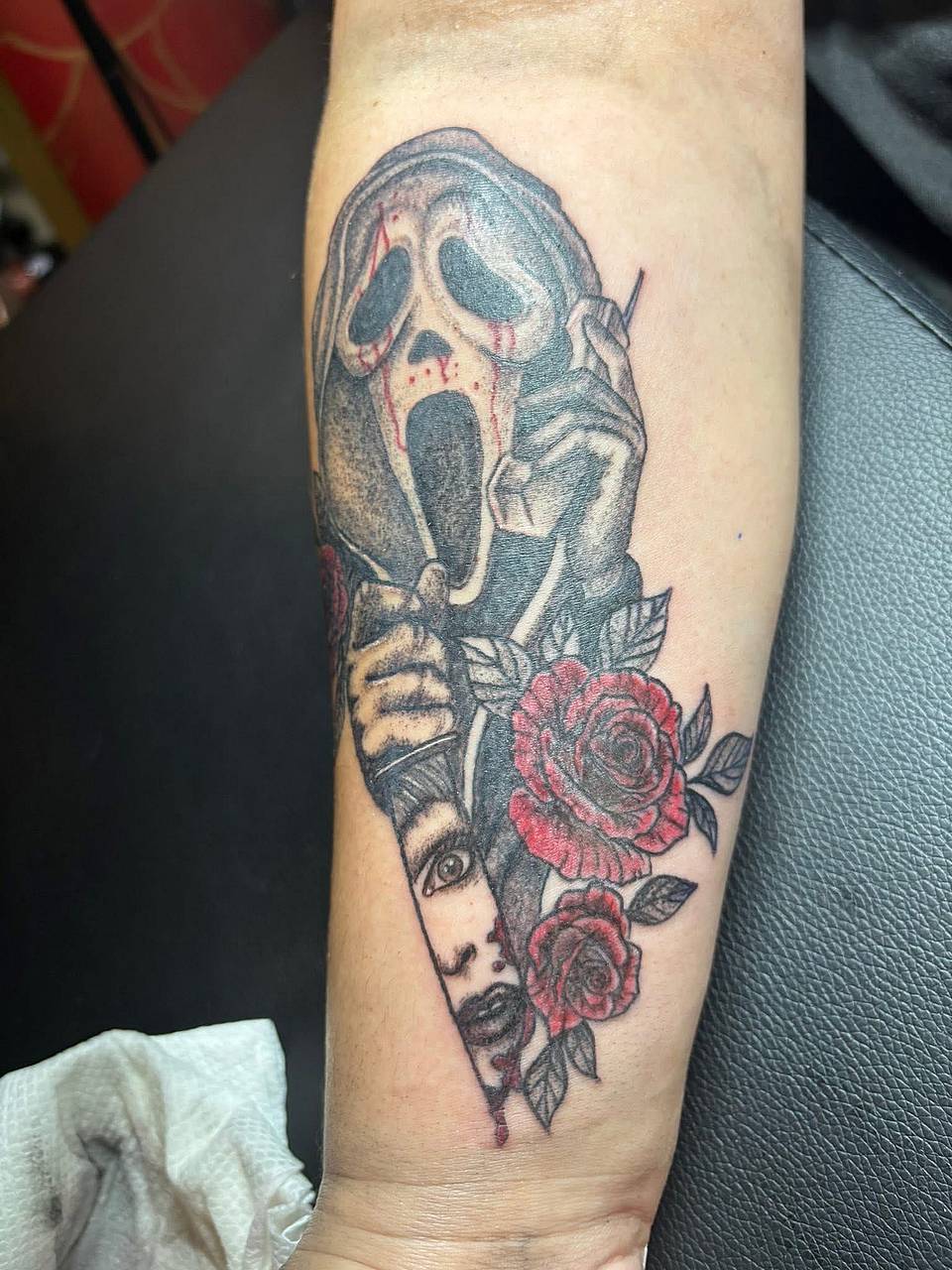 Ghostface Caller with Roses