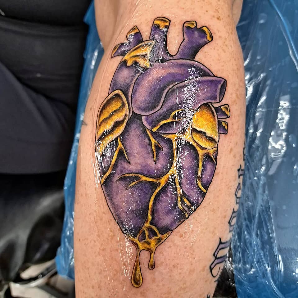 Gilded Violet Heart