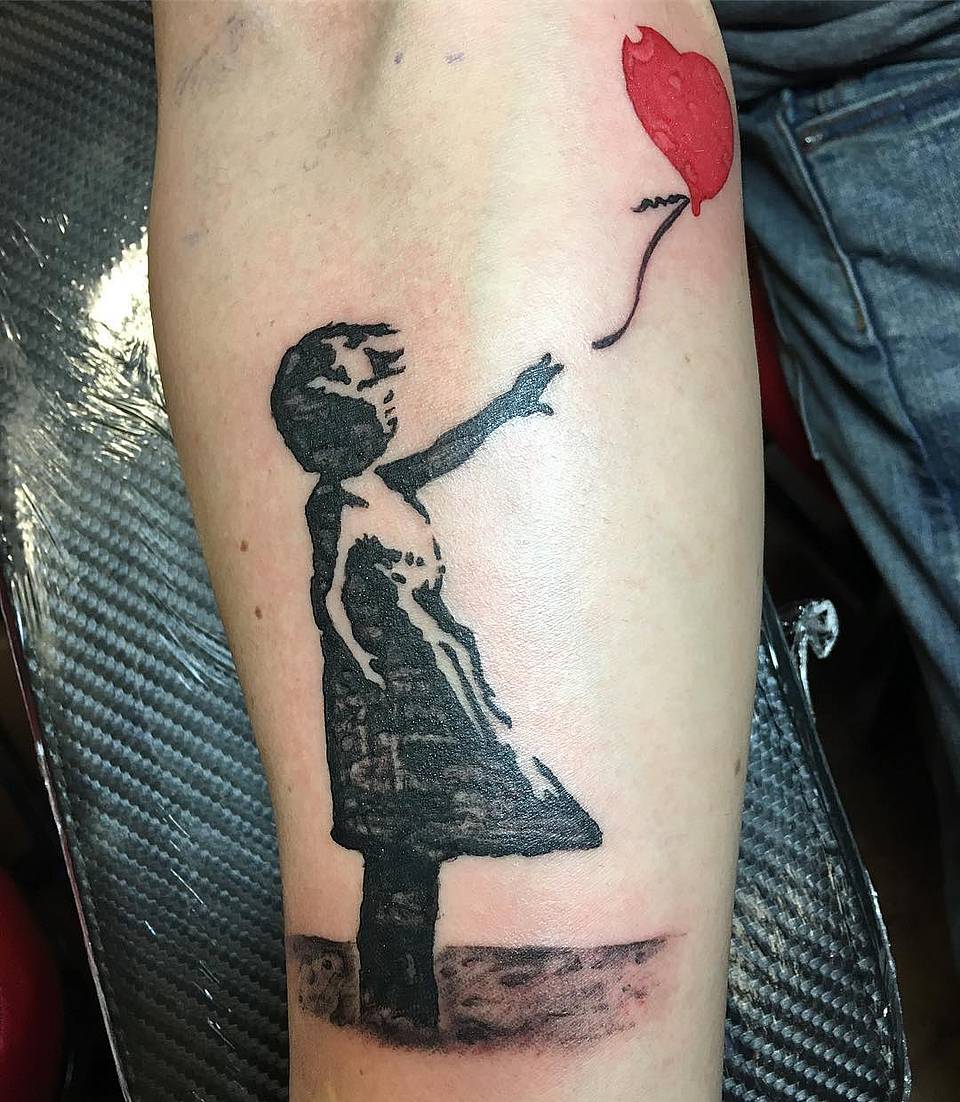 Girl with Red Balloon (Banksy-Inspired)