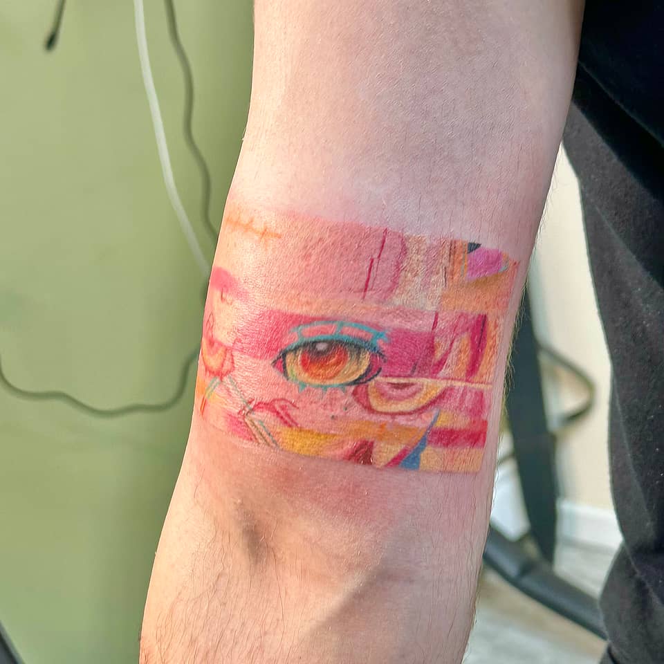 Glitched Watercolor Eye Band