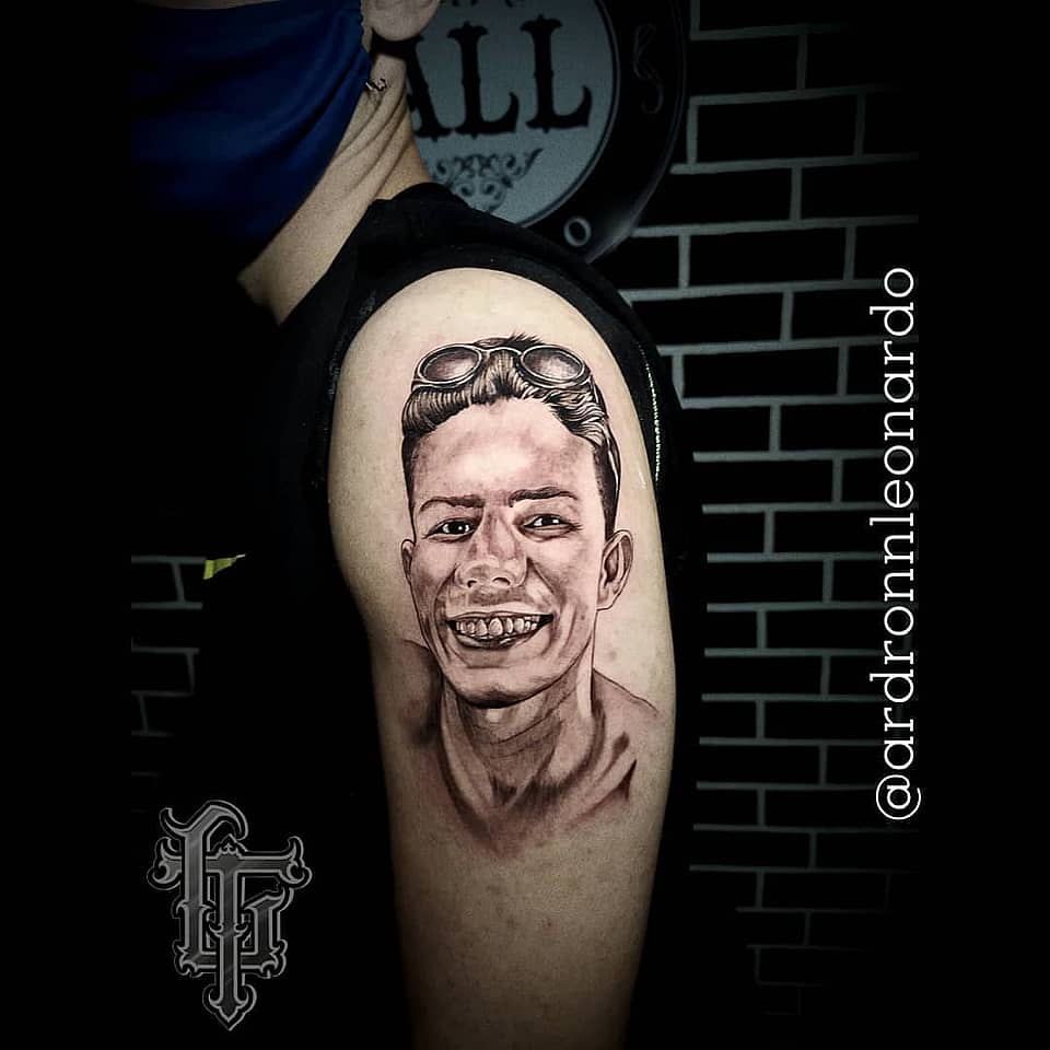 Goggled Smiling Portrait