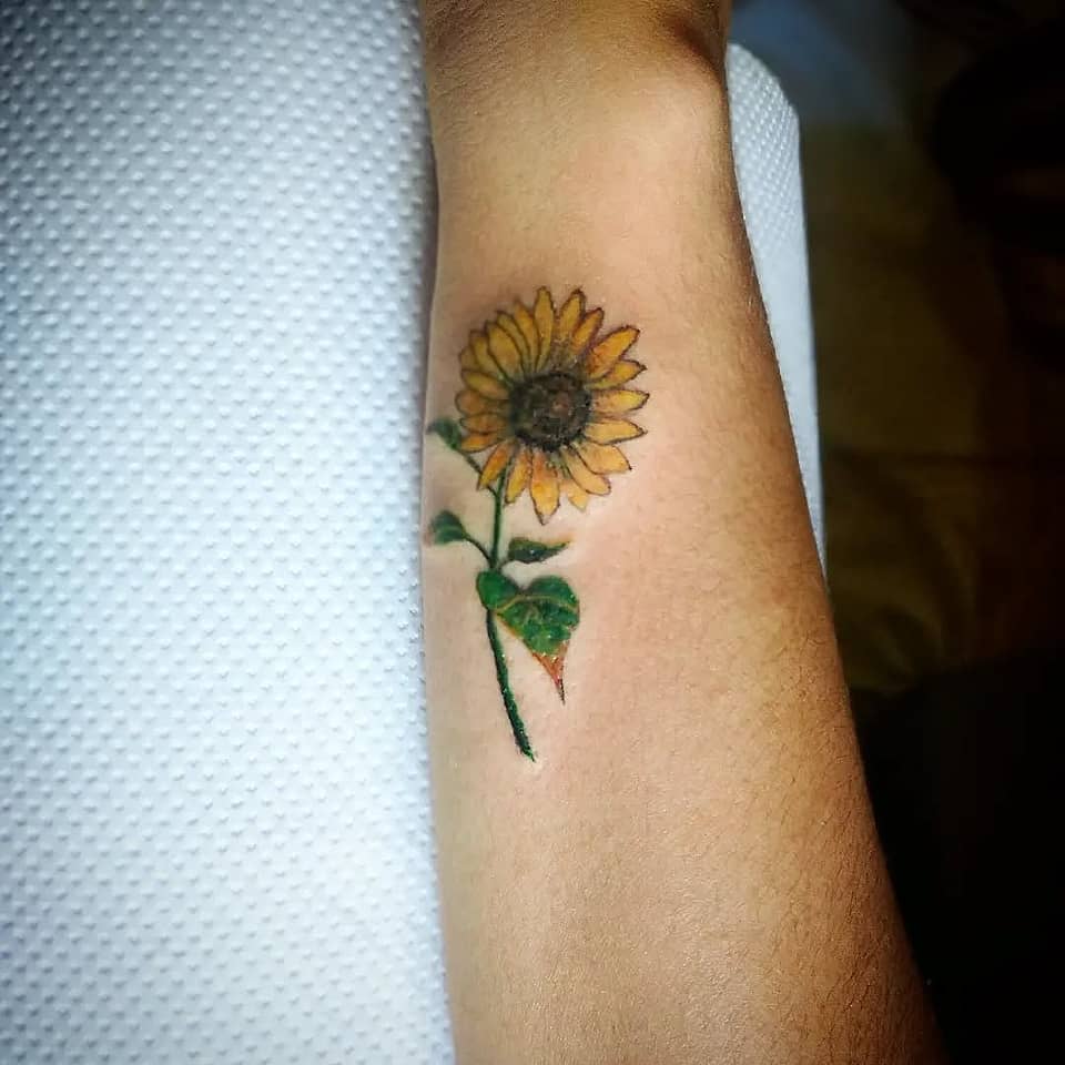 Golden Sunflower Sprig