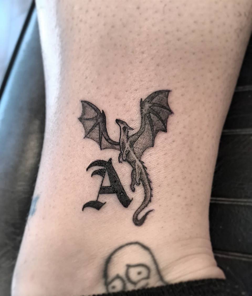 Gothic A Dragon Sigil