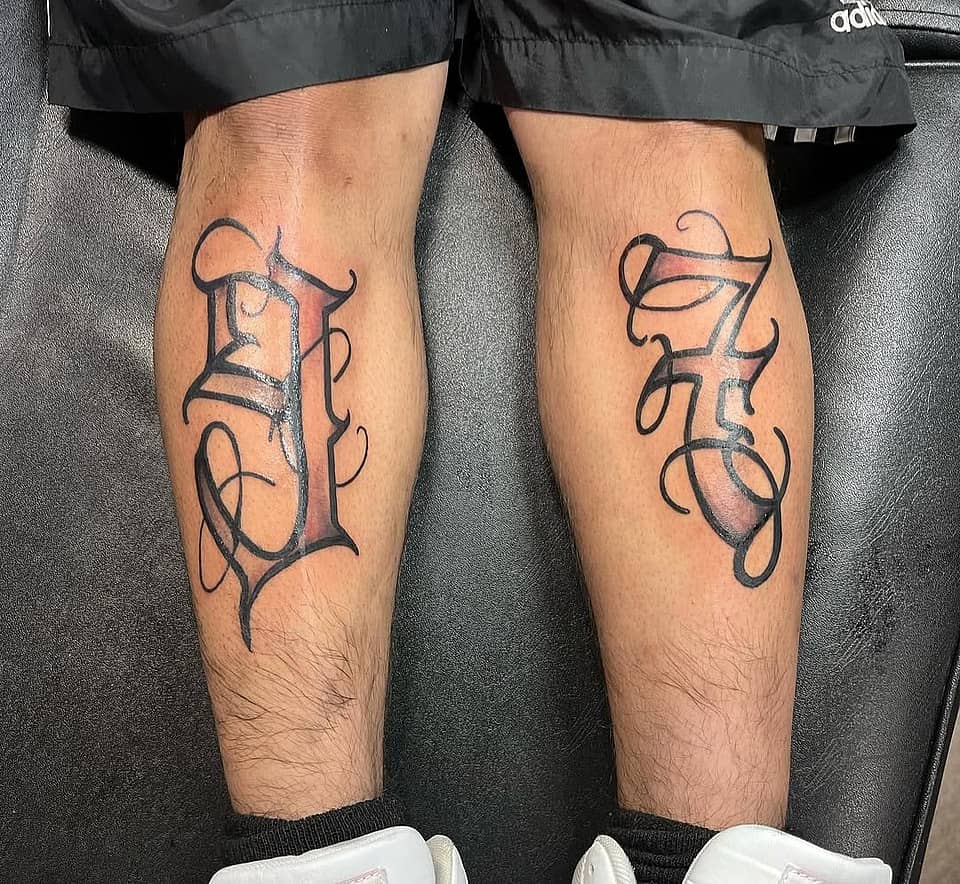 Gothic Initials Calves