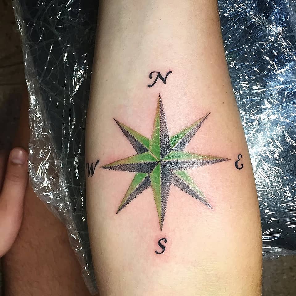 Green Compass Rose