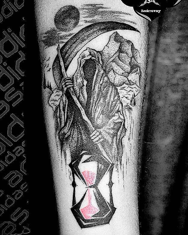 Grim Reaper and Hourglass