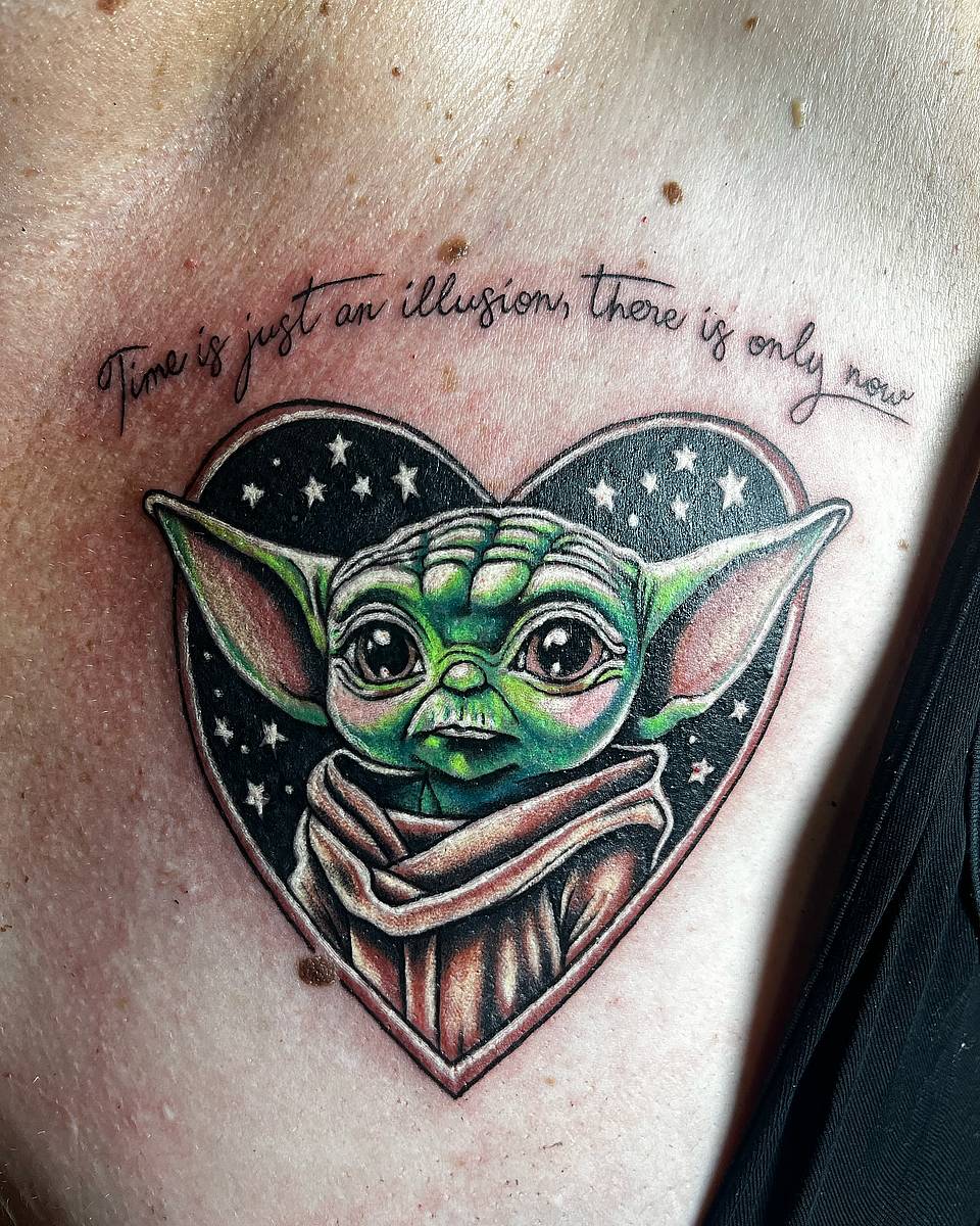 Grogu (Baby Yoda) Heart Portrait