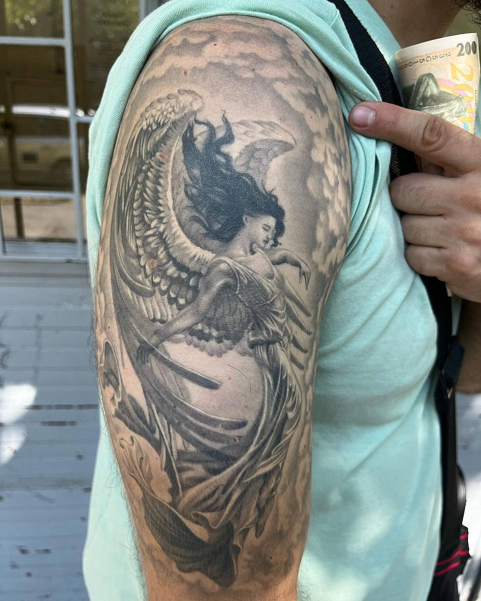 Guardian Angel Half Sleeve